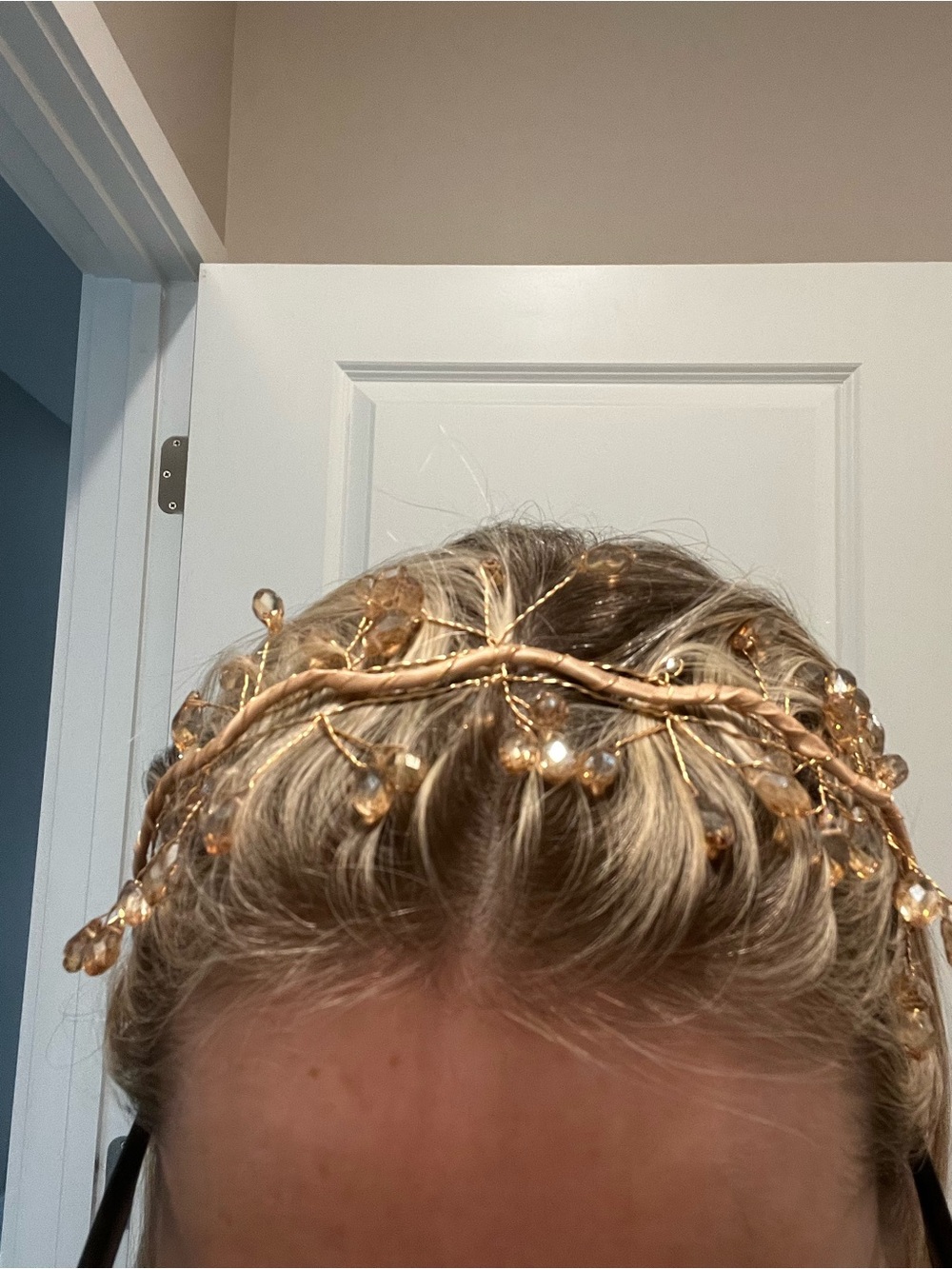 Delicate Champagne Crystal Branch Headband - Unbranded - Picture 7 of 7